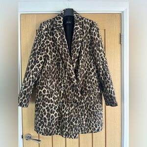 Zara Leopard Print Blazer Size S